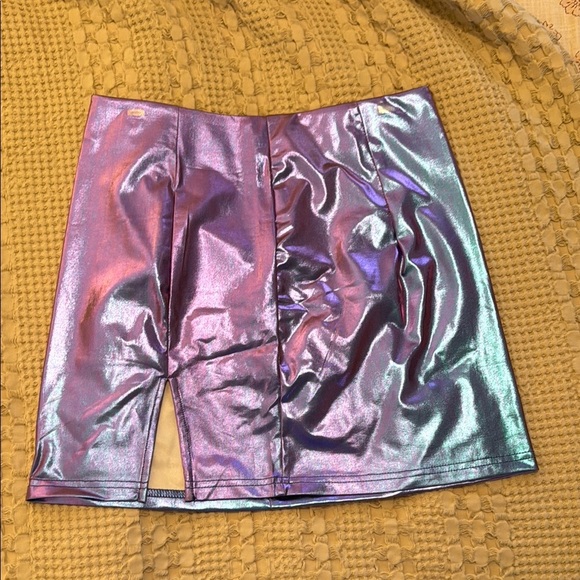 SHEIN Metallic Purple mini Skirt - Picture 1 of 5